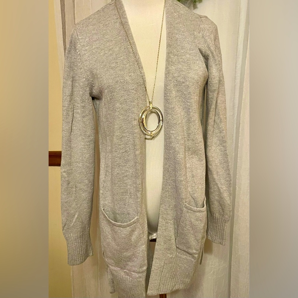 Women's Gray Cardigan Sweater